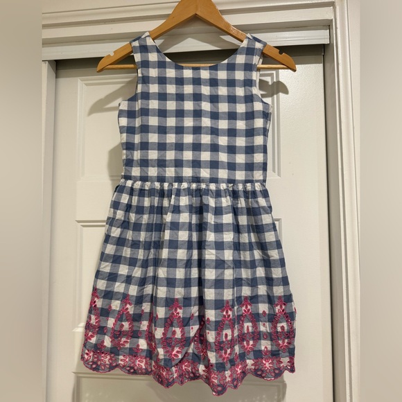 GAP Other - GAP kids Blue Gingham Eyelet trim dress